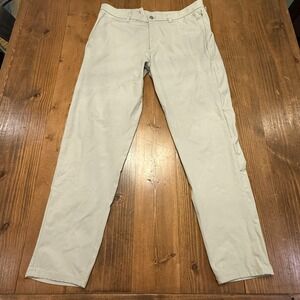 Lululemon Pants Mens 36x30 Khaki Commission Slim-Fit‎ Warpstreme Chino M5AF2S
